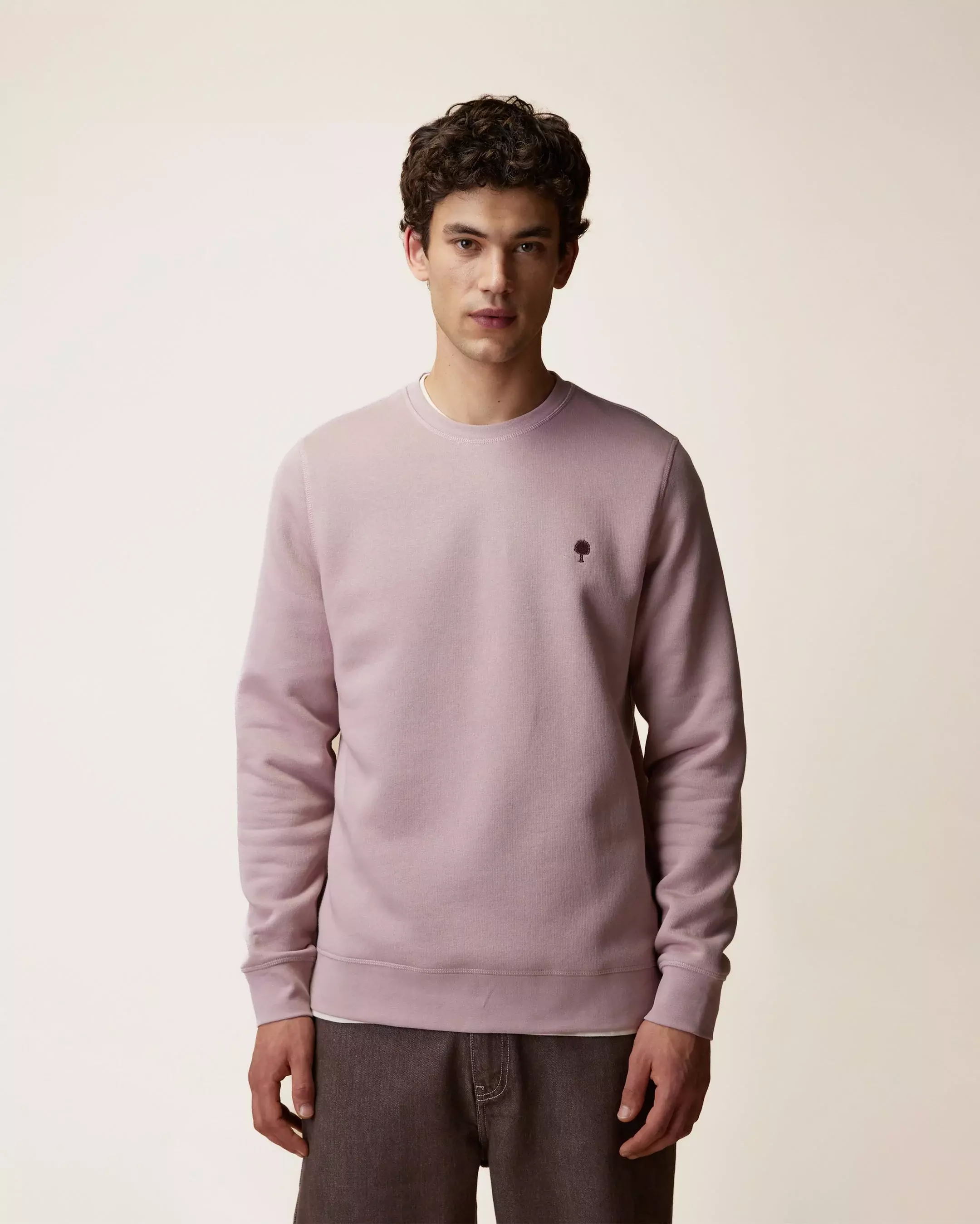 Faguo Donzy Sweatshirt Mauve Herren Pullover Crewneck rosa